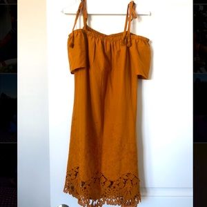 Madewell Eyelet Cold-Shoulder Dress